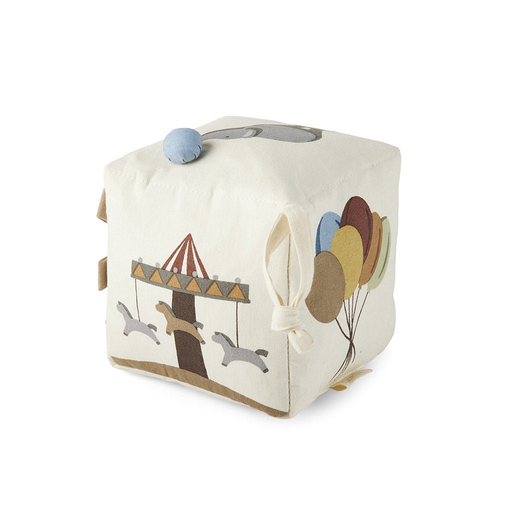 Jasmijnstof kubus-Creme - Circus