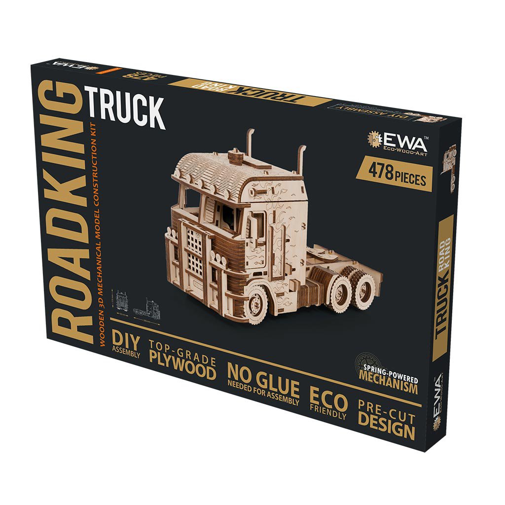3D Houten Puzzel Truck Road King