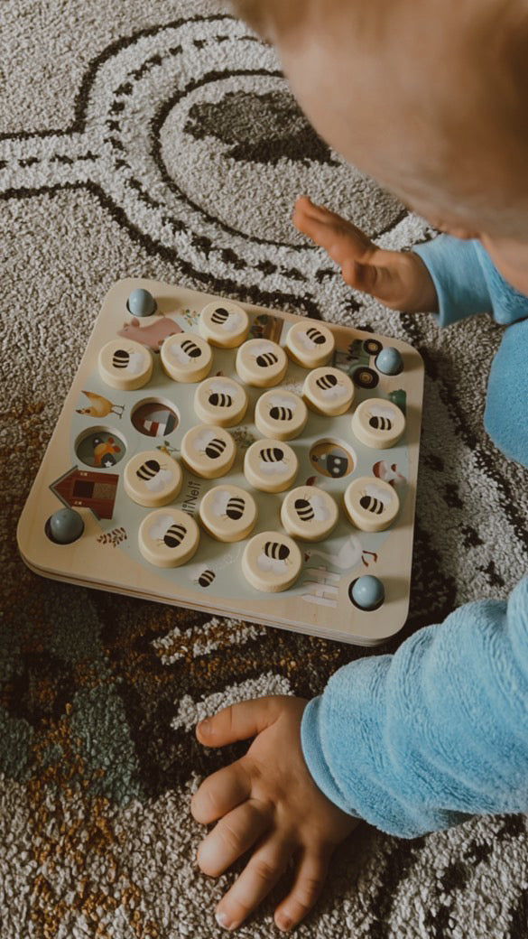 🐝 Houten Bijen Memoryspel – 10-in-1 Educatief Spel voor Kinderen