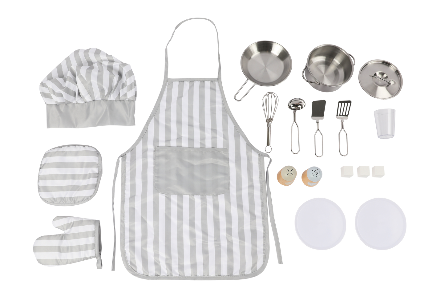 🍽️ Luxe Houten Kinderkeuken met Accessoires & Gratis Textielset – Scandinavisch Design