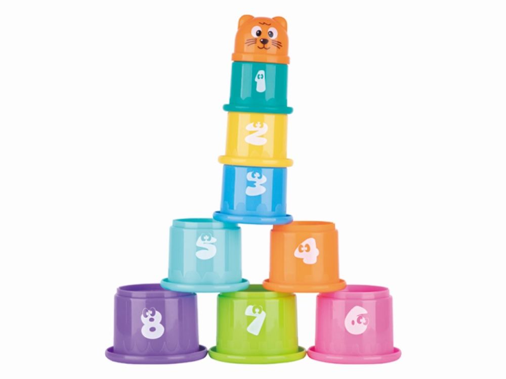 Educatieve speelbox 13–18 maanden – houten Montessori speelgoedset met puzzels, hamerbank, stapelbekers en boek over emoties