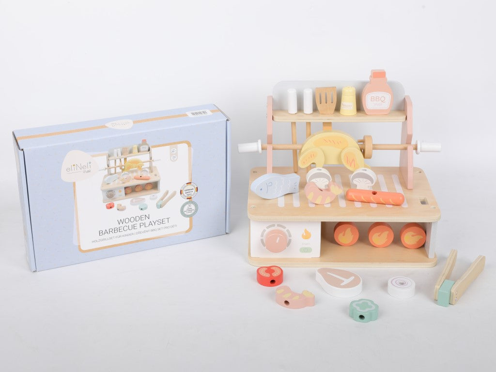 Houten BBQ Set