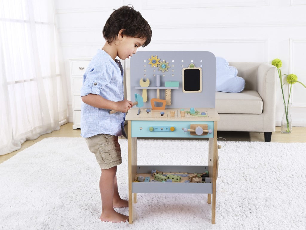 Houten Gereedschapsbank voor Kinderen – 73-delig 🔧🌿