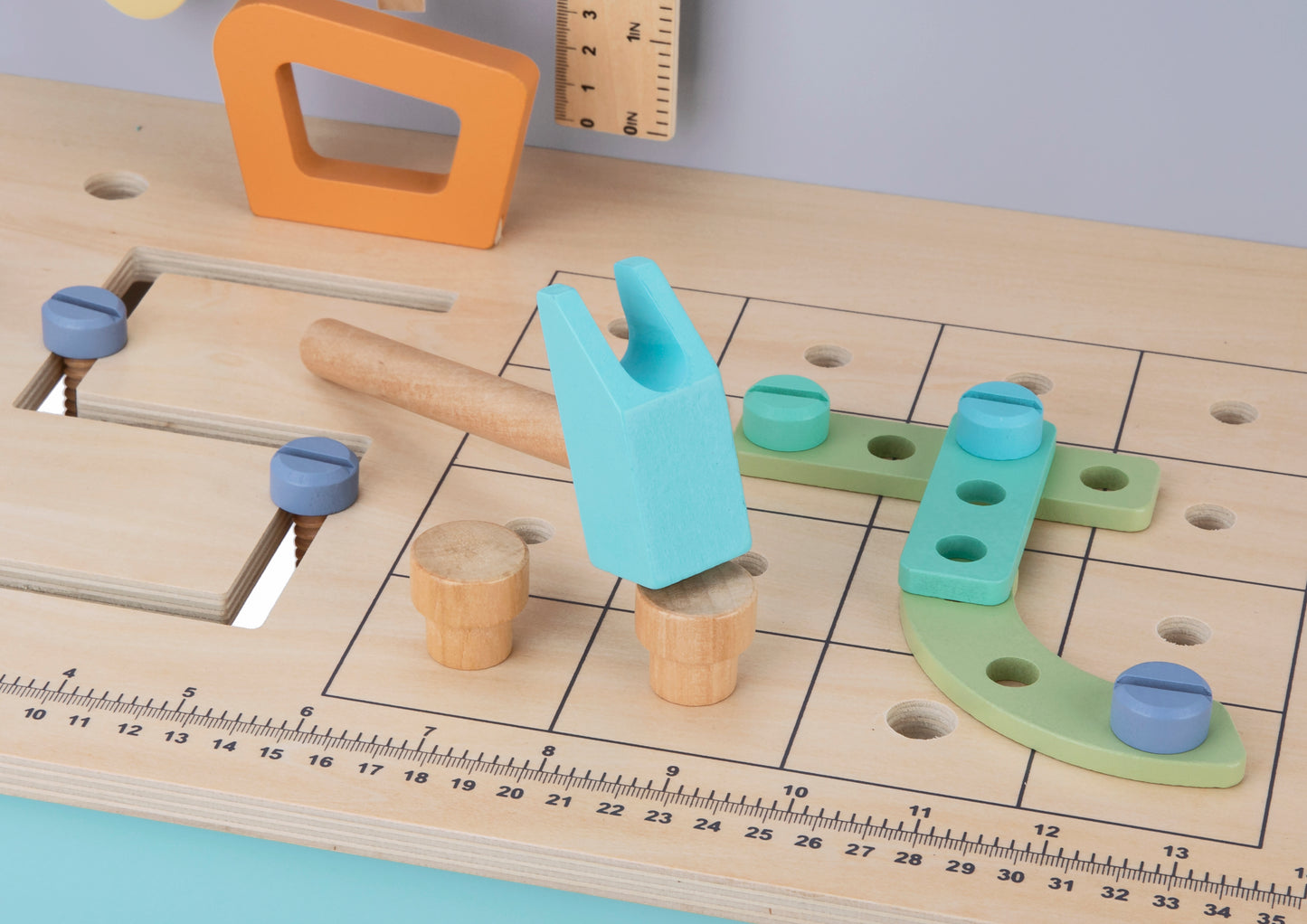 🔧 Houten Kinderwerkbank met Gereedschap – 73-delig