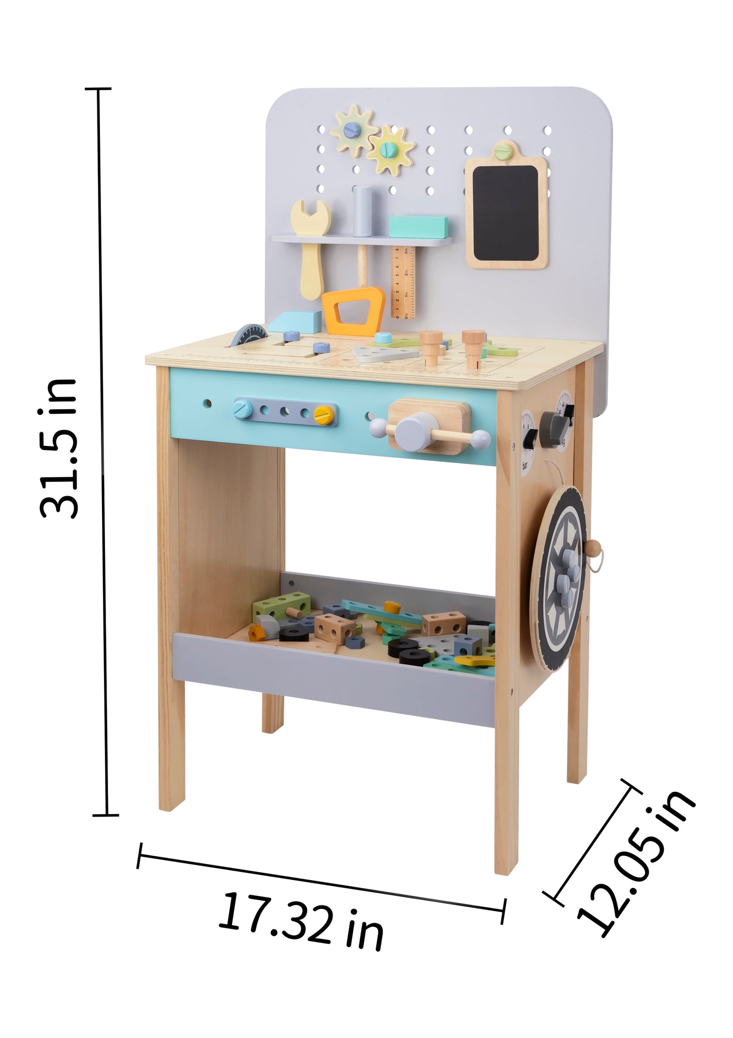 🔧 Houten Kinderwerkbank met Gereedschap – 73-delig