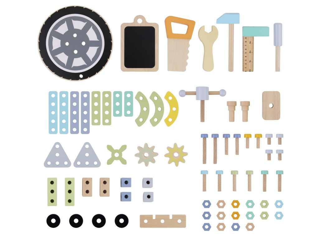 Houten Gereedschapsbank voor Kinderen – 73-delig 🔧🌿
