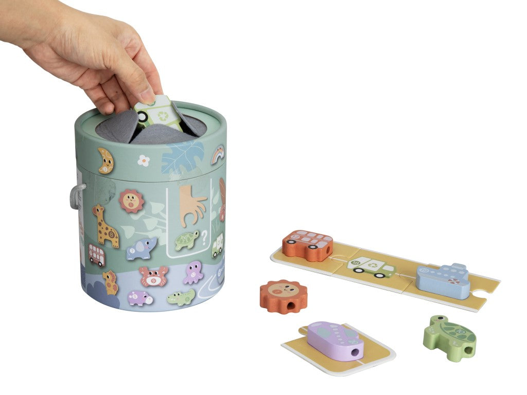 🧺 Houten Zoekspel met Rijgparels | Educatief Spel voor Kinderen