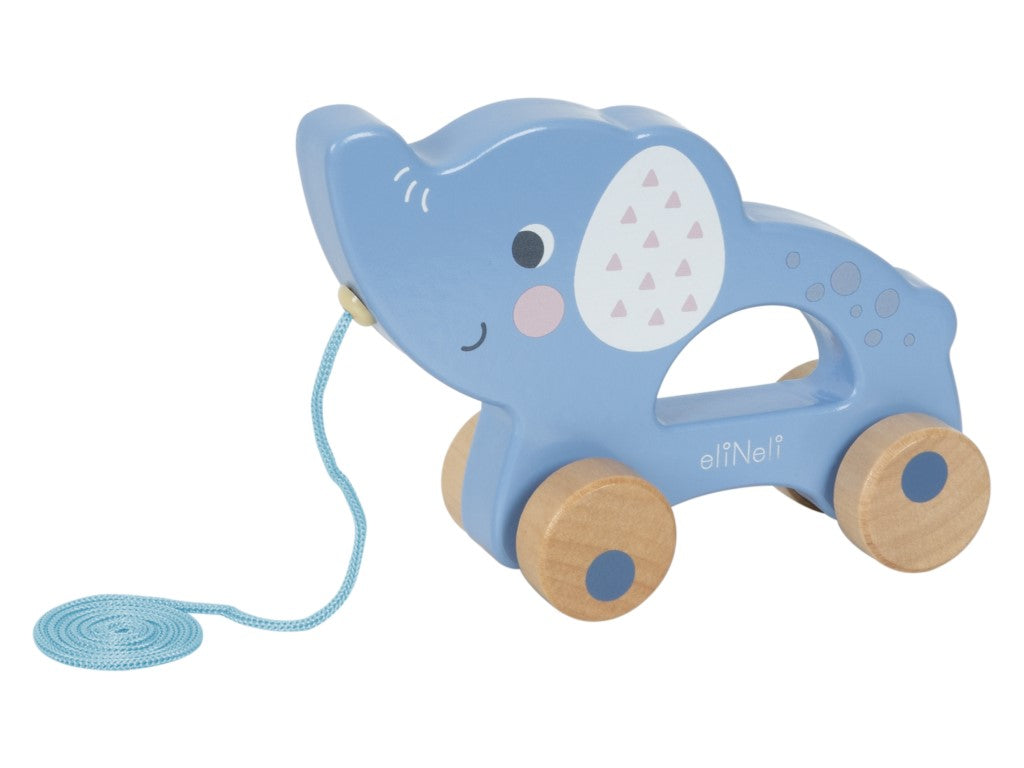 Houten Trekfiguur olifant