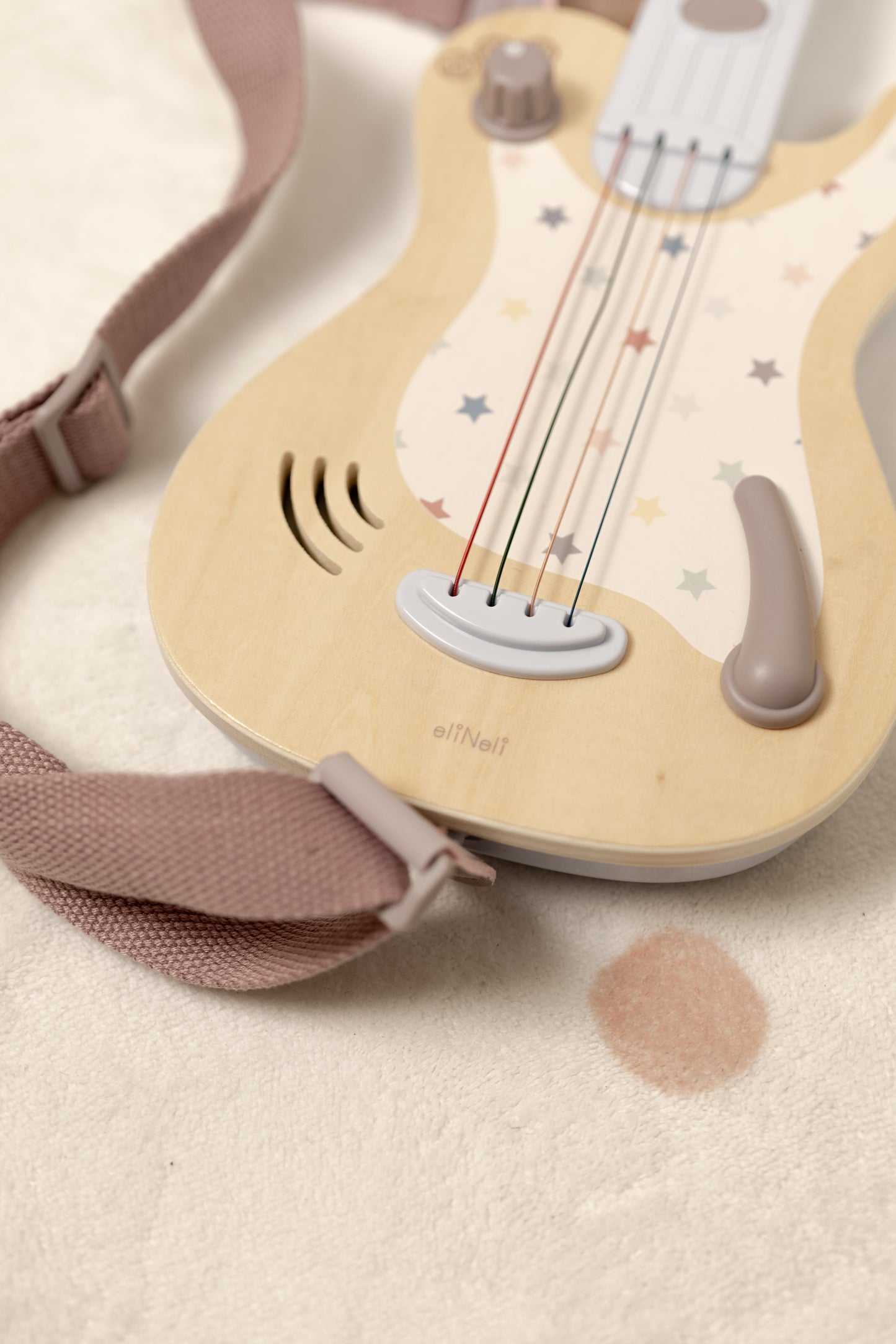 🎶 Houten elektrisch kindergitaar met Bosdieren