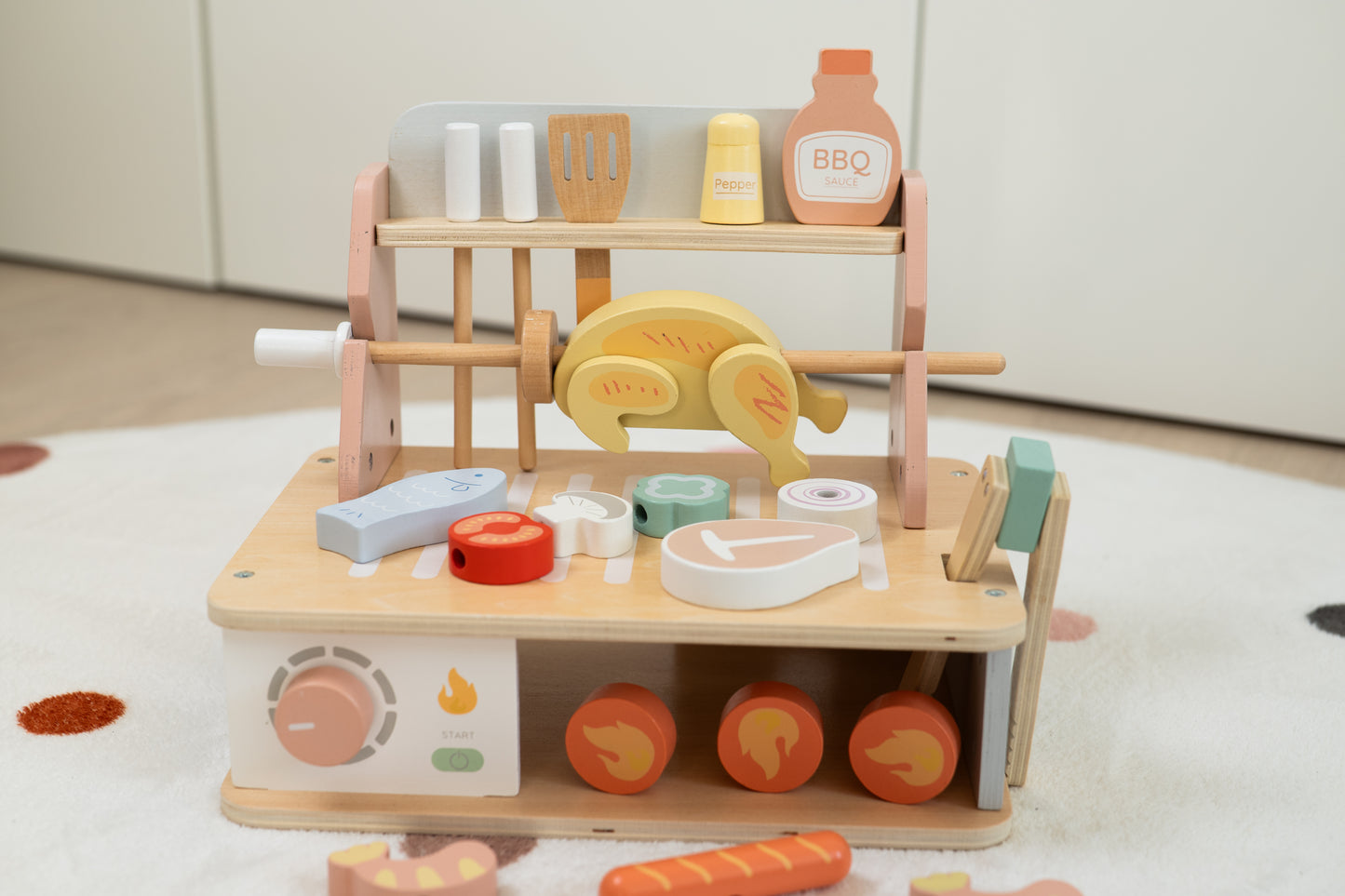 Houten BBQ Set