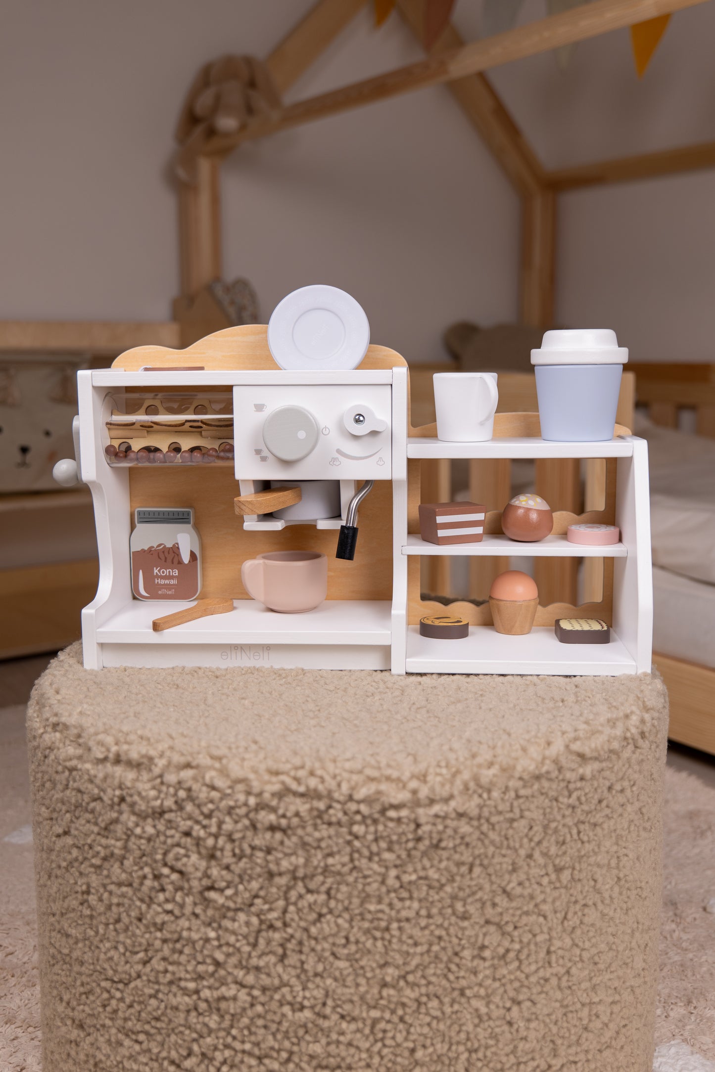 Houten Koffiemachine met Shop – Voor Fantasierijk Rollenspel & Motorische Ontwikkeling