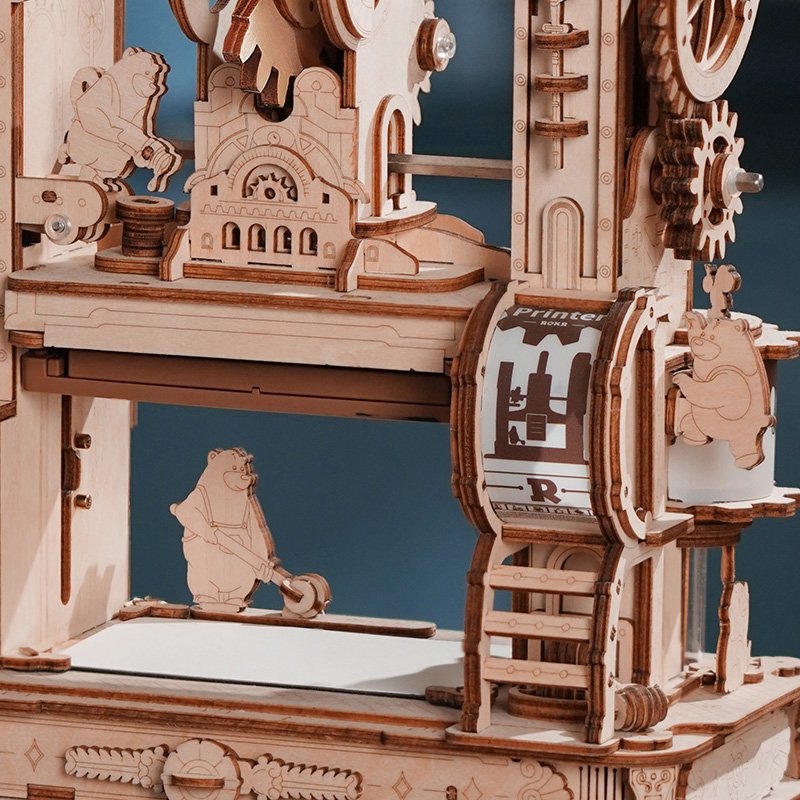 3D Houten Puzzel Printing Press