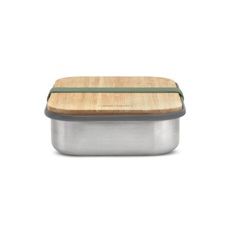 Black+Blum Bento Lunchbox – 0,9 L | RVS met Bamboe Deksel | Duurzaam & Stijlvol |