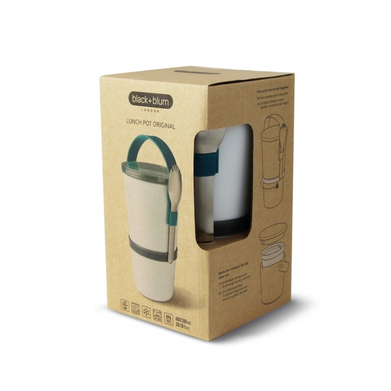 Black+Blum Lunch Pot – 0,9 L | Lichtgewicht & Lekvrij | Inclusief Vork