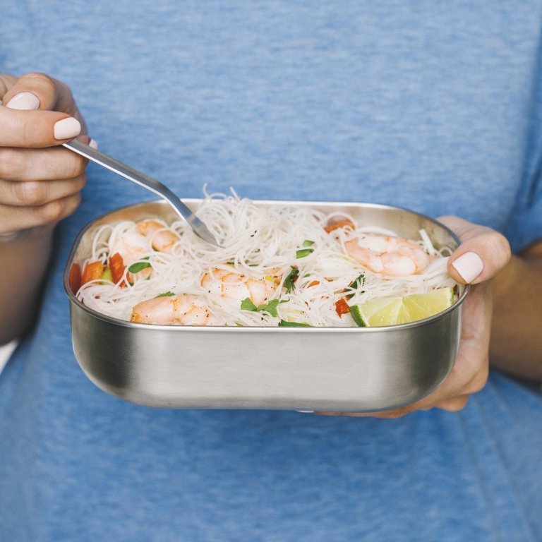 Black+Blum Lunchtrommel – 0,6 L | Lekvrij, Stijlvol & Praktisch | Inclusief Vork & Verdeelvak