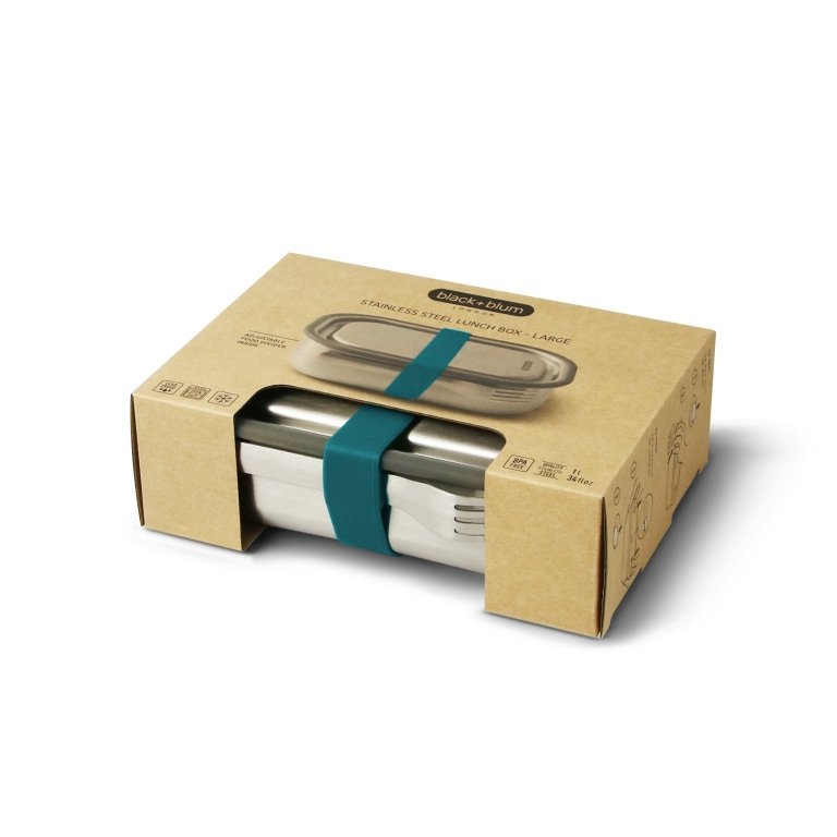 Black+Blum Lunchtrommel – 1L | Lekvrij, Duurzaam & Inclusief Vork |