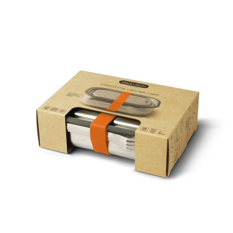Black+Blum Lunchtrommel – 1L | Lekvrij, Duurzaam & Inclusief Vork |