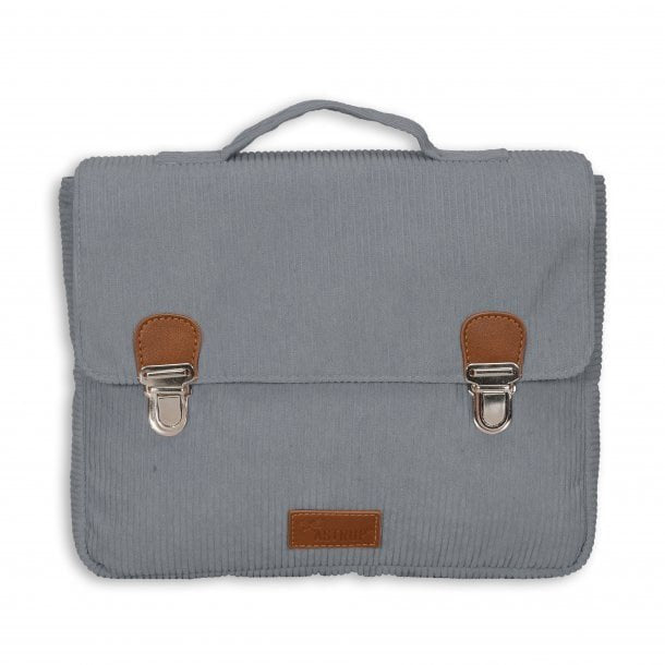 byASTRUP® Retro Rugzak – Blauw | Corduroy Look | Voor iPad, Etui & A4 | 27,5x22x7 cm