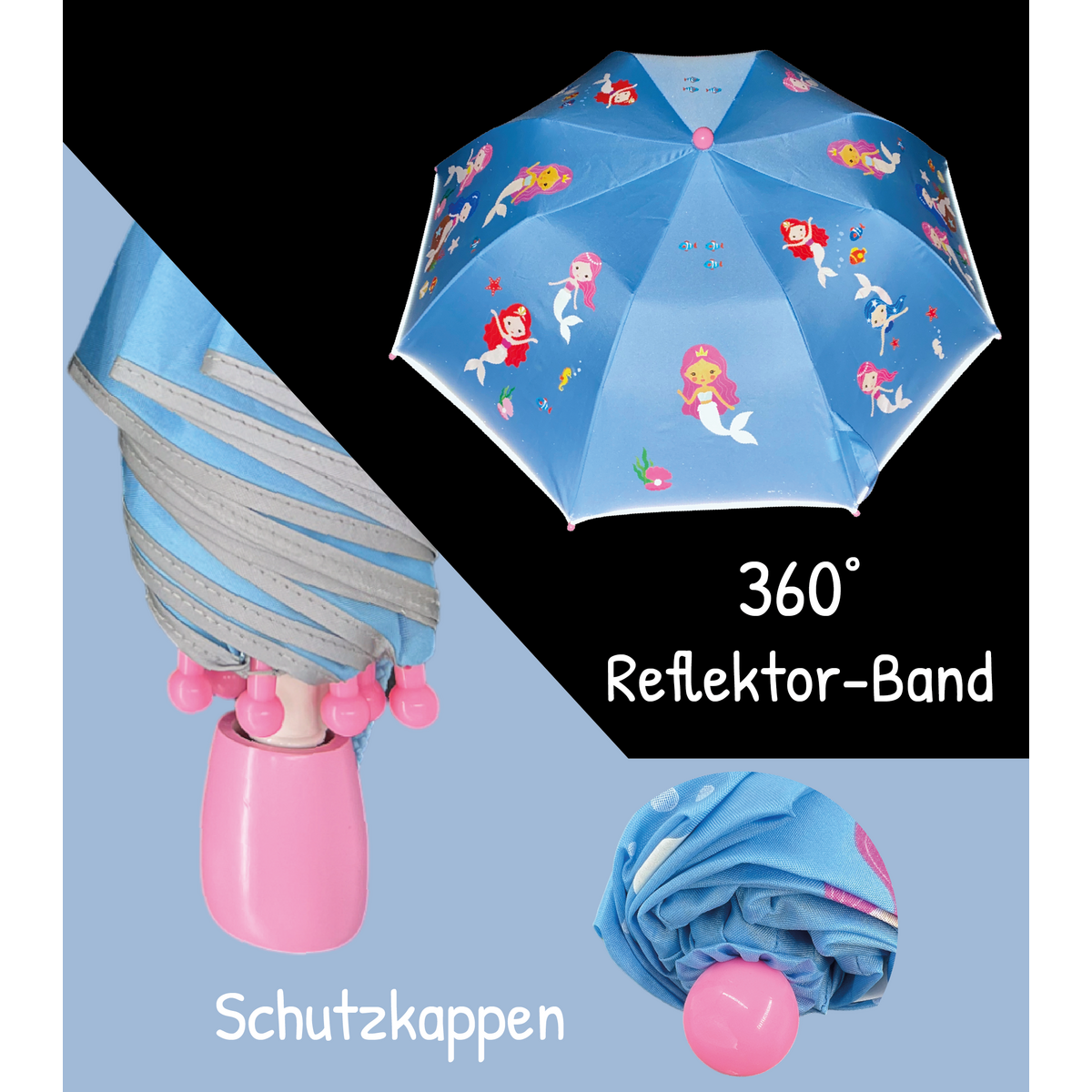 đ§ââïž HECKBO Zeemeermin Paraplu voor Kinderen â Magische Kleurverandering