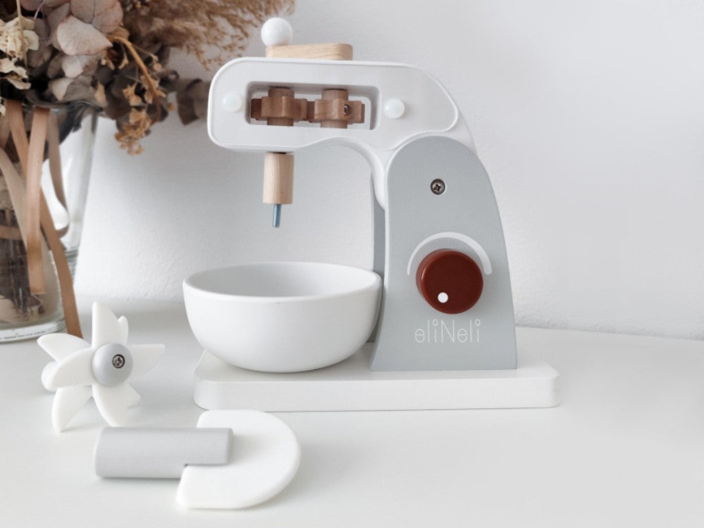 🍪 Houten Speelgoedmixer met Accessoires