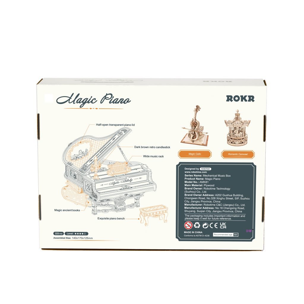 Hout 3D Puzzel Magic Piano