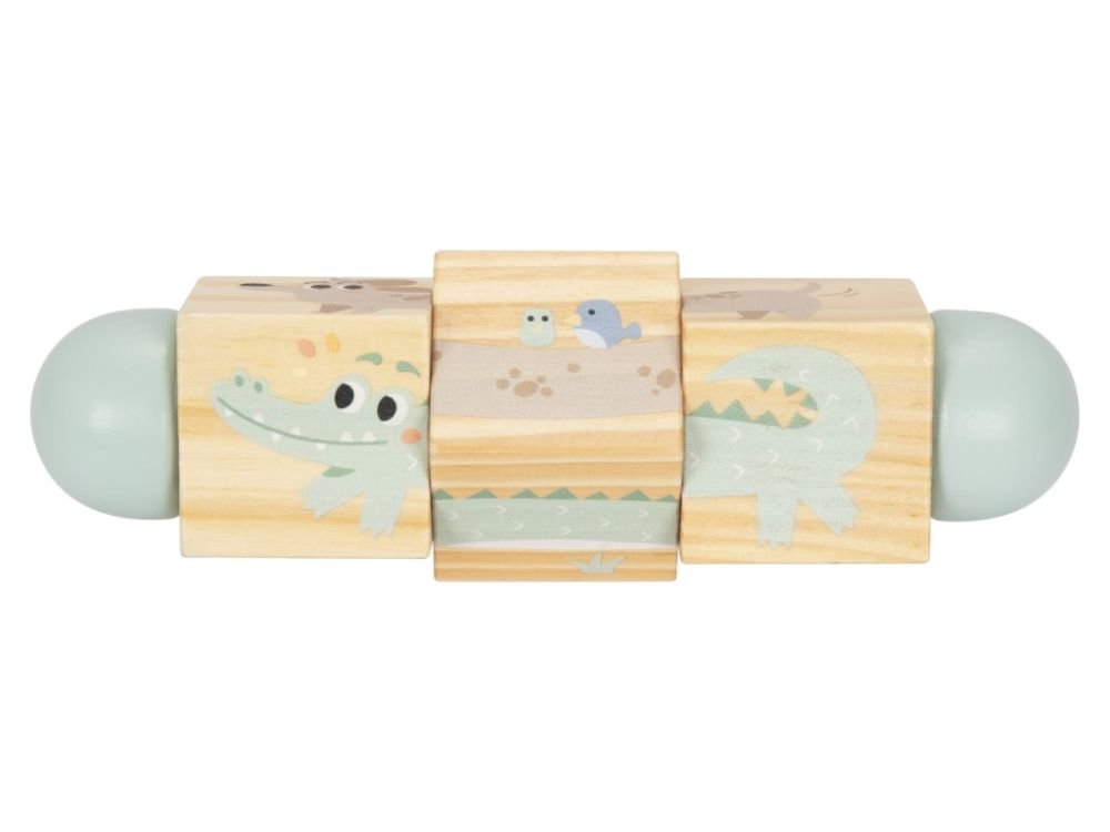 Inlegpuzzel boerderijdieren Montessori houten speelgoed.