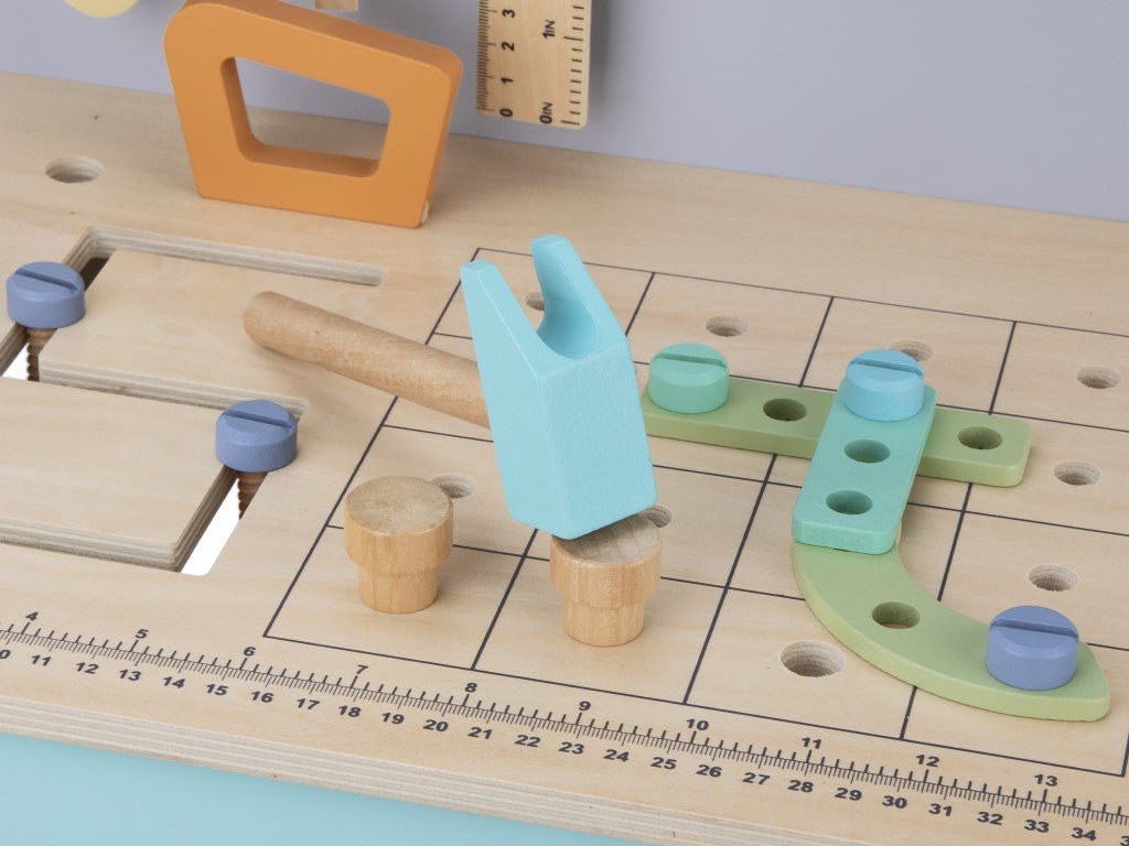 Houten Gereedschapsbank voor Kinderen – 73-delig 🔧🌿