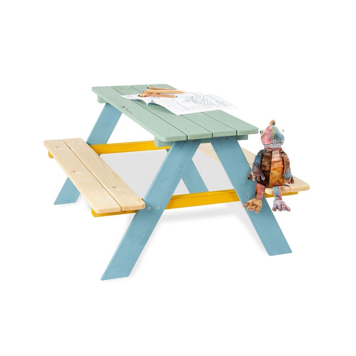 Kinderpicknickbank 'Nicki für 4', veelkleurig - VOF Snug & Smart