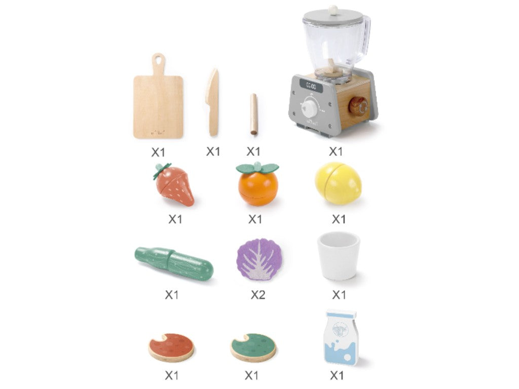 🍓 Houten Smoothie Blender Speelset