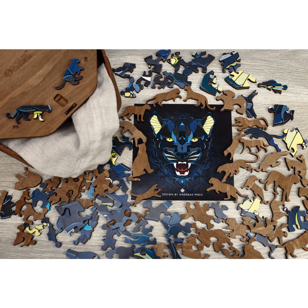 Legpuzzel Panter Houten Box