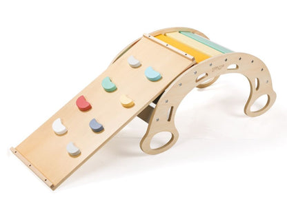 Balançoire Montessori en bois 5 en 1 avec plateau 2 en 1 - ensemble neuf (NEUF)