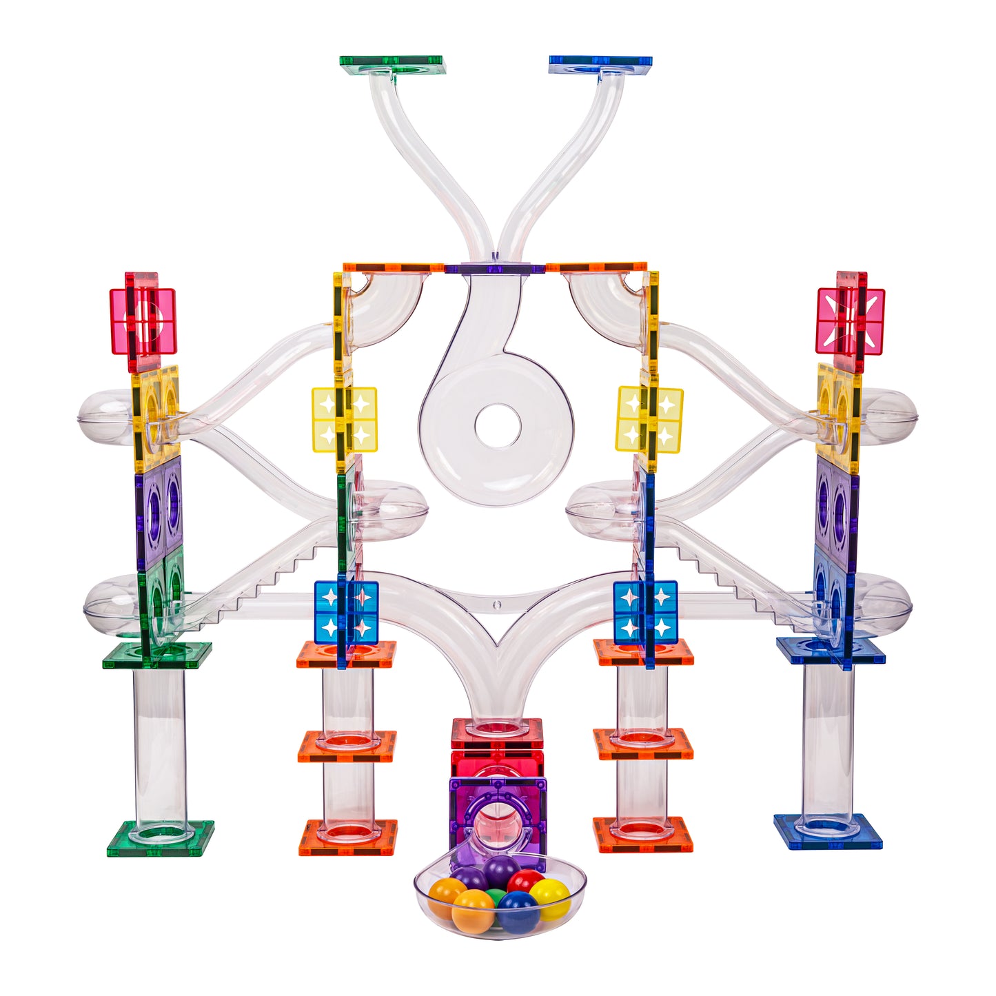 Magnetische Knikkerbaan – 97-delig - Inclusief Gloeiende Diamantballen