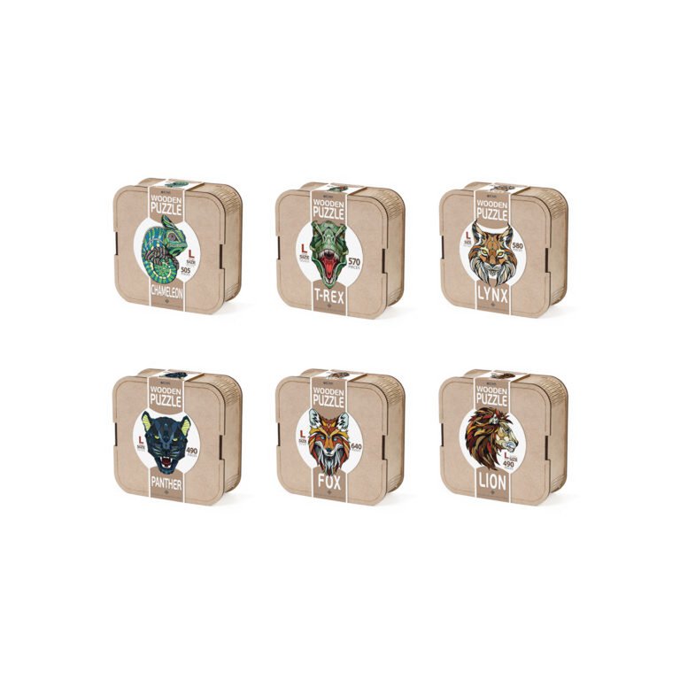 Eco Wood Art Houten Legpuzzel Lynx size L, 1775, 47,3x37,5x0,5cm