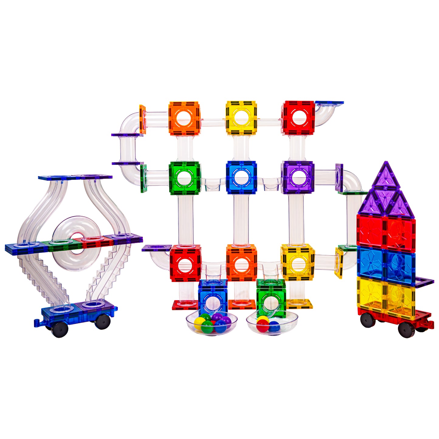 Magnetische Bouwset – Ballenbaan 222 stuks + Lichtgevende Ballen