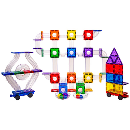 Magnetische Bouwset – Ballenbaan 222 stuks + Lichtgevende Ballen