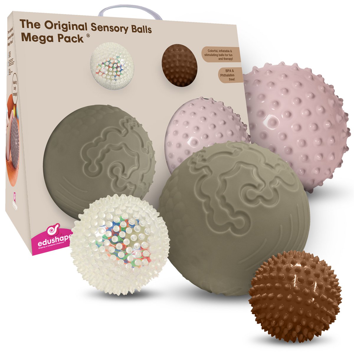 Edushape The Original Sensory Balls Mega Pack, Boho Chic