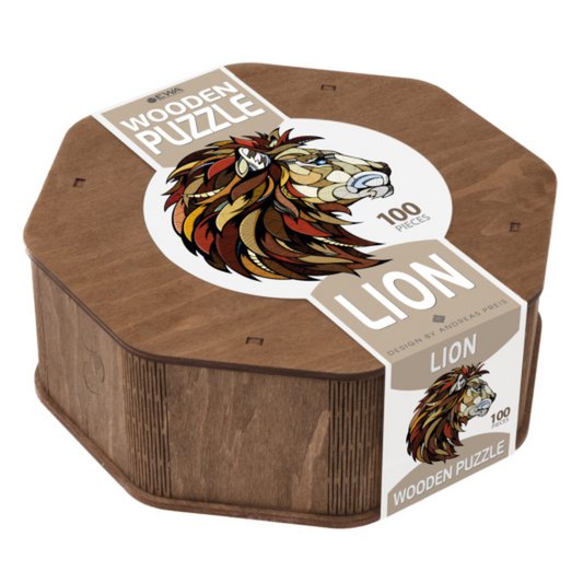 Legpuzzel Leeuw Houten Box
