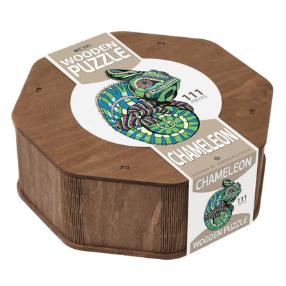 Legpuzzel Kameleon Houten box