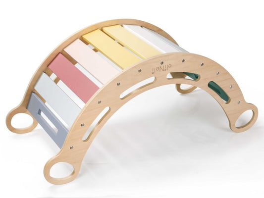 Balançoire en bois Montessori eliNeli 5 en 1 – Jouer et se développer en s'amusant