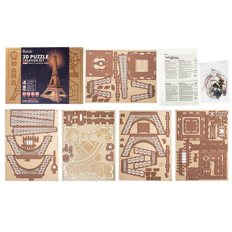 3D Houten Puzzel Eiffeltoren