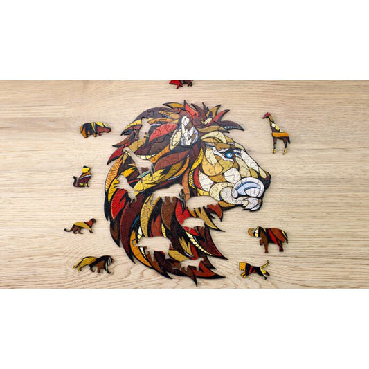 Legpuzzel Leeuw Houten Box