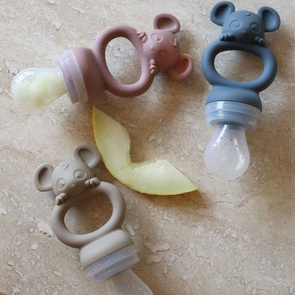 Lot de 2 tétines en silicone Lauge en forme de fruit 