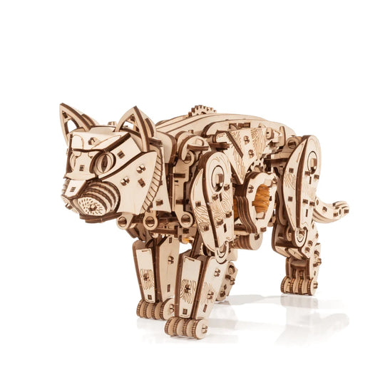 3D Houten Puzzel Mechanische Kat