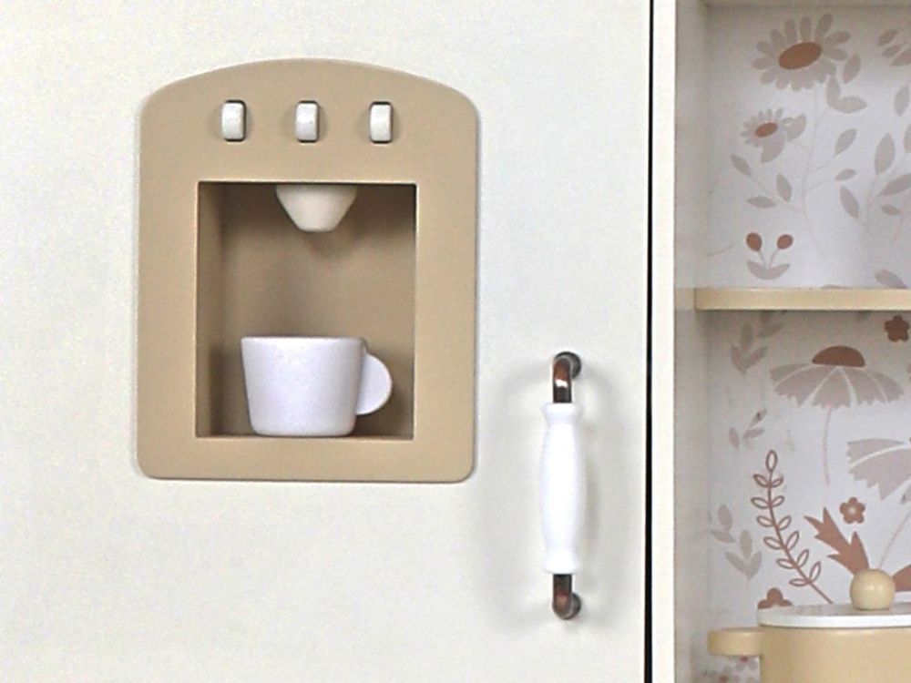 Cuisine bébé en bois avec sons - crème avec fleurs