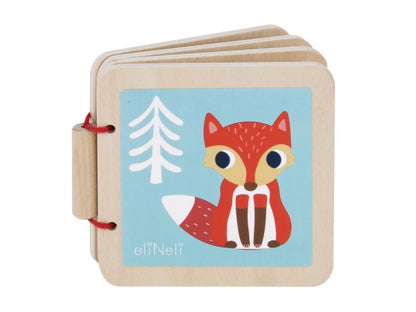 Educatieve speelbox voor baby’s 7–12 maanden – houten en zachte speelgoedset met rammelaar, puzzel, boekje en blokken
