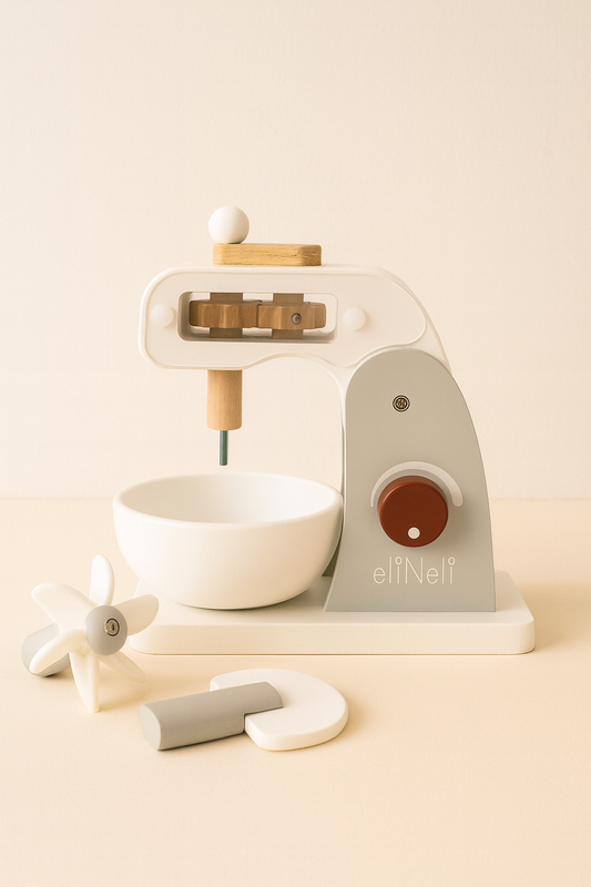 🍪 Houten Speelgoedmixer met Accessoires