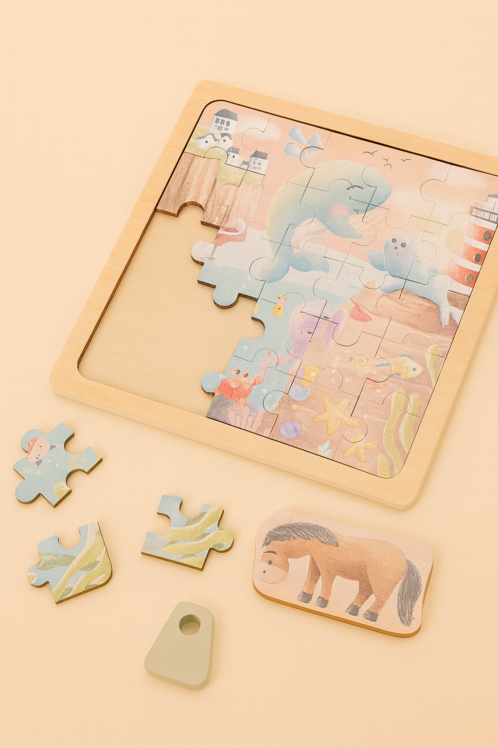 Houten Puzzel – Sea World | Ontdek de magie van de onderwaterwereld