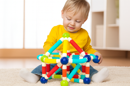 Magnetische Bouwset – 86-delig | Grote Magneetballen & Flexibele Sticks voor Creatief 3D Spel (vanaf 3 jaar)