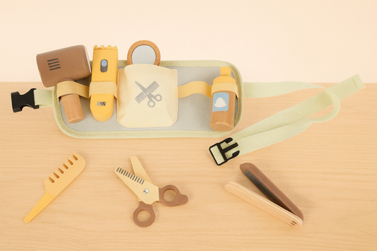 Houten Kappersset – Compleet in Draagtas