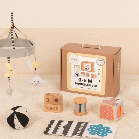 Montessori baby educatiebox 0–6 maanden – sensorische set